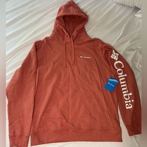 Columbia Men's Dark Coral Viewmont II Logo Graphic Pullover Hoodie